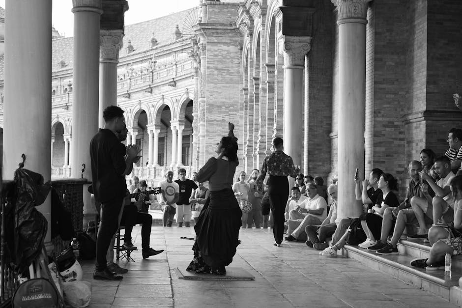 Flamenco Dinner Shows Madrid: Best Tablaos and Prices 2026 3 Full flamenco performance on stage at a Madrid tablao with guitarist and singer