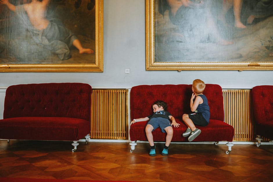 Children exploring a museum exhibit together