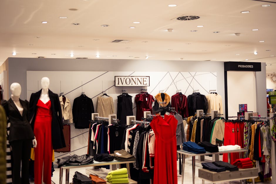 Fashion boutique displaying elegant clothing