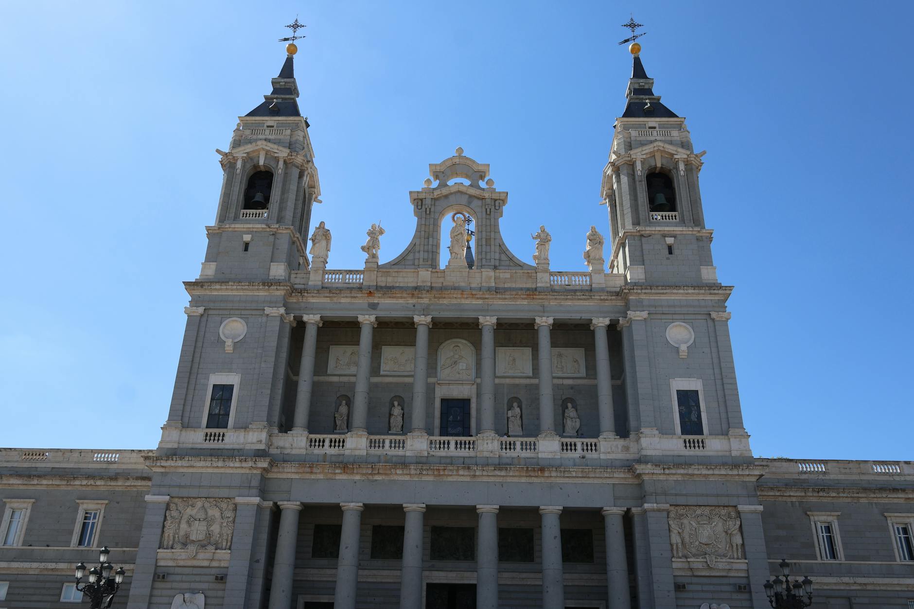 The Almudena Cathedral, blending neoclassical and neo-Gothic styles
