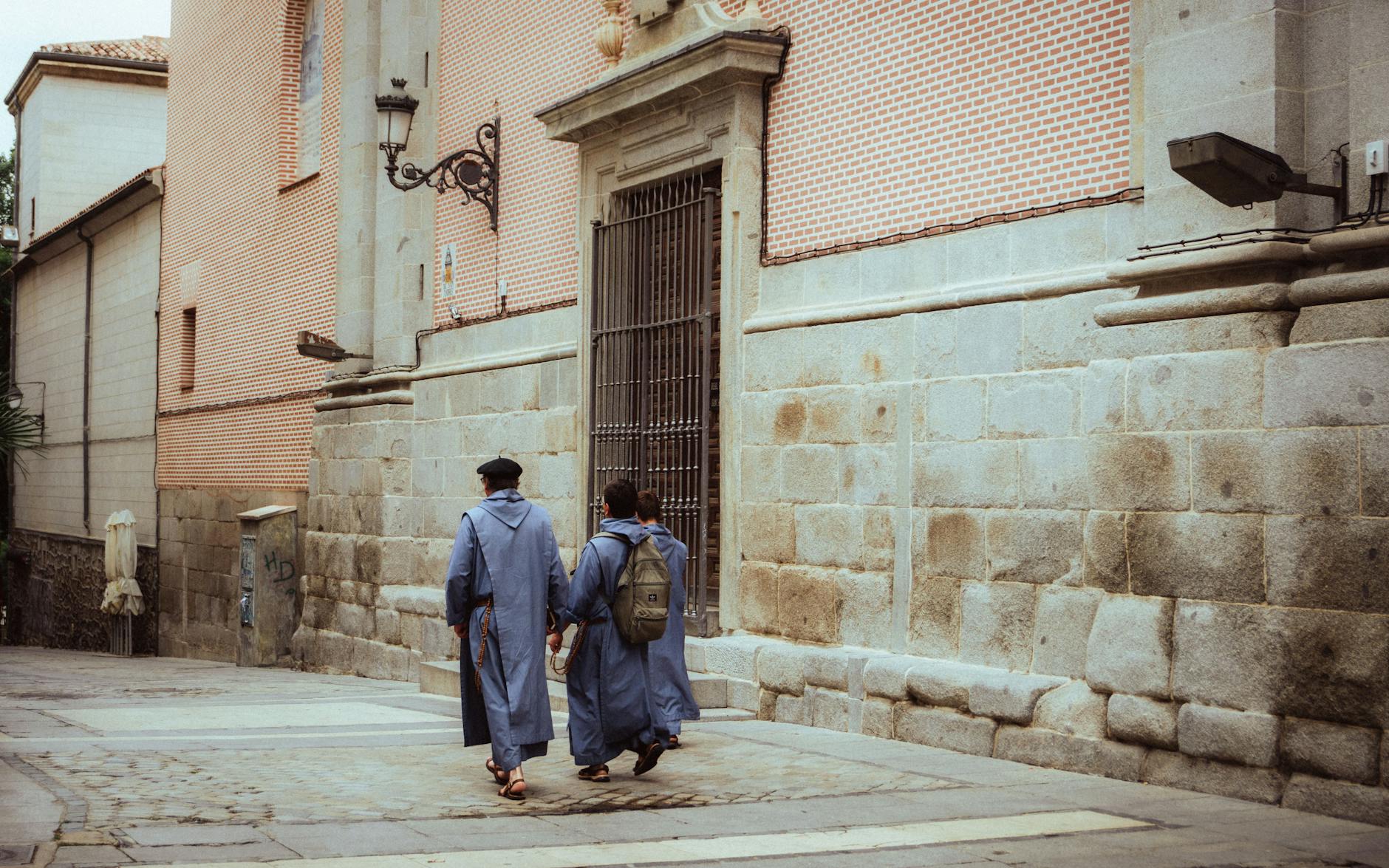 Medieval streets in Madrid's historic center near La Latina