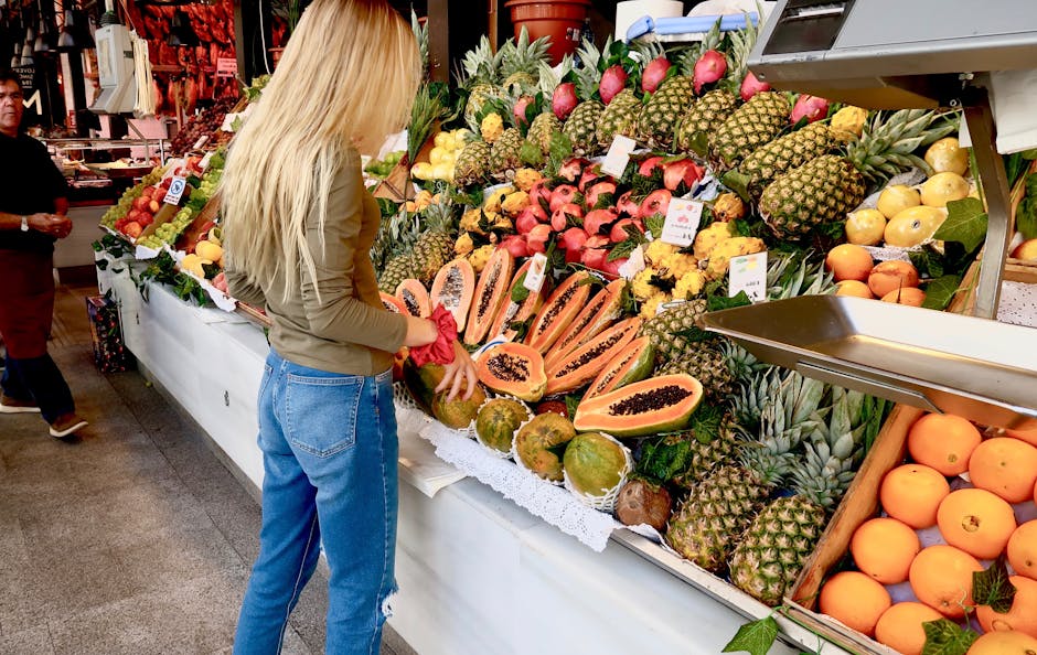 Fresh food market in Madrid for budget shopping