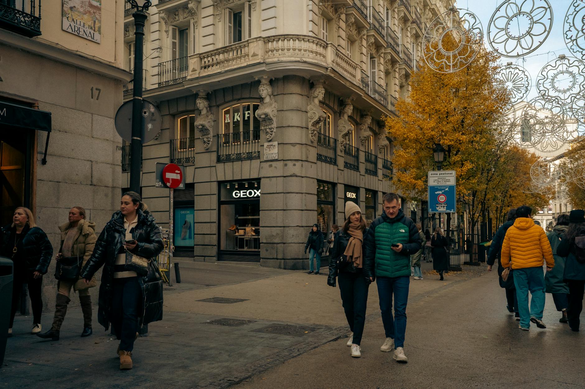 Upscale shopping street in Salamanca district Madrid