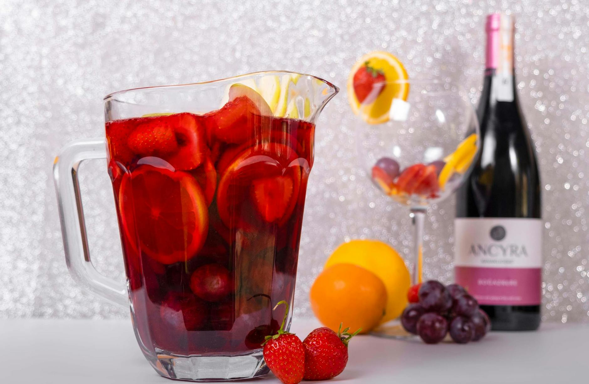 Sangria and Spanish wine served in Madrid restaurant