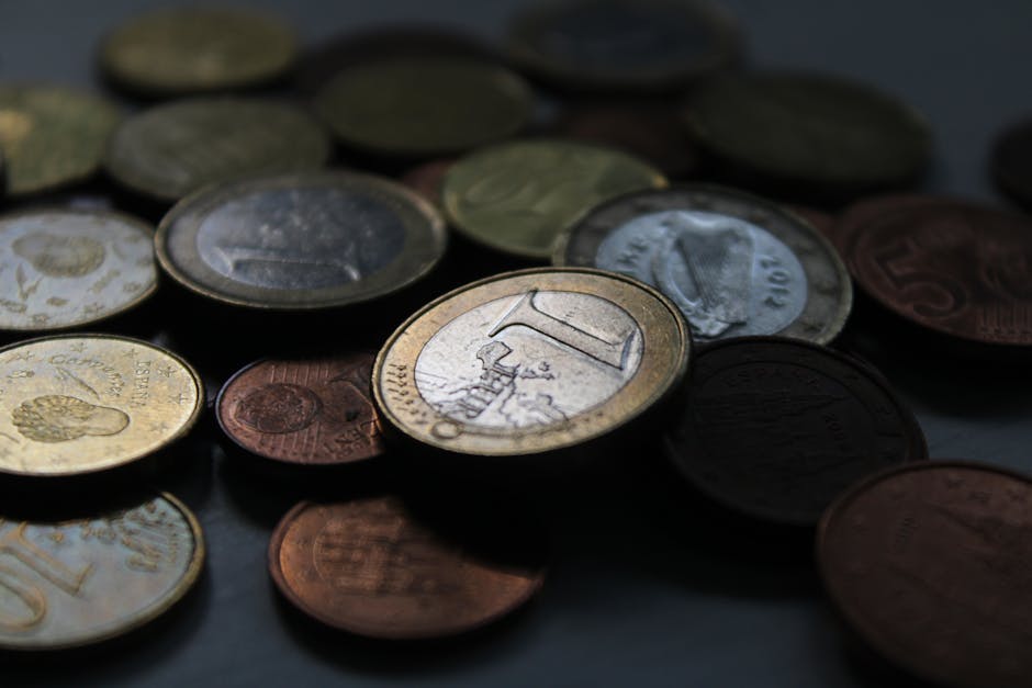 Euro coins and currency for Madrid travel budgeting