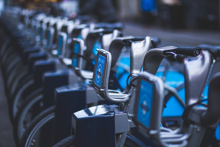 Madrid bike share station BiciMAD